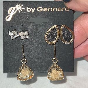 G by‎ Gennaro Set of Three Earrings